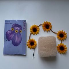Claires Sunflower Floral Bun Set