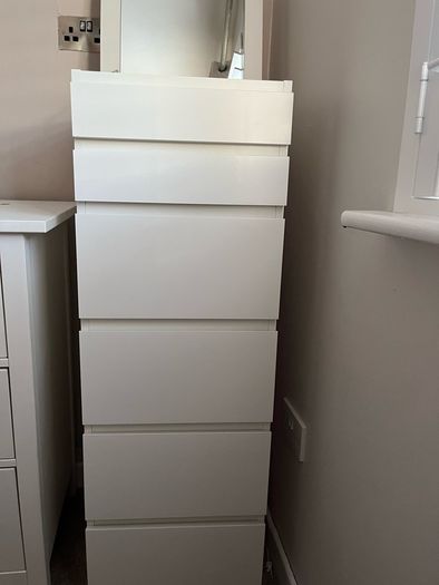 tall chest of drawers white