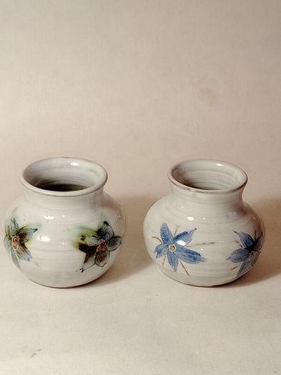 Irish Art Pottery Miniature Vases x 2
