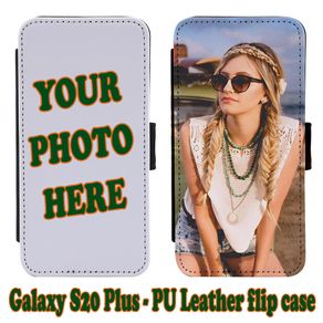 Personalised Galaxy S20 Plus - PU Leather Flip Case with your photo or image