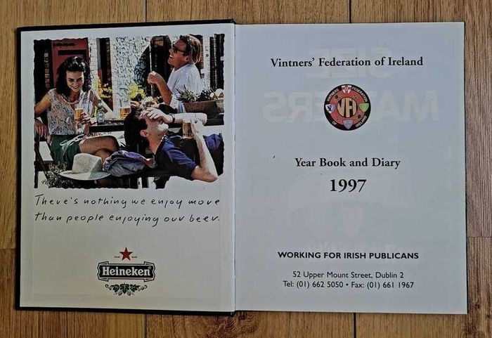 Rare Vintners' Federation of Ireland Year Book & Diary 1997 Hardback Unused