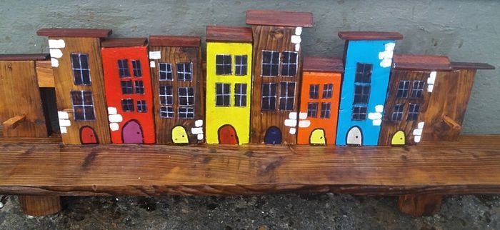 Rustic quirkytown floating shelf