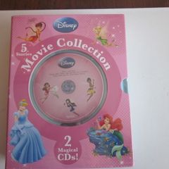 Disney 5 Stories Movie Collection Audio and Books CD X 2 Three Tinkerbell stories and Cinderella and The Little Mermaid. New