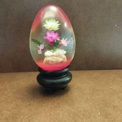 Vintage Lucite Egg shaped paper weight