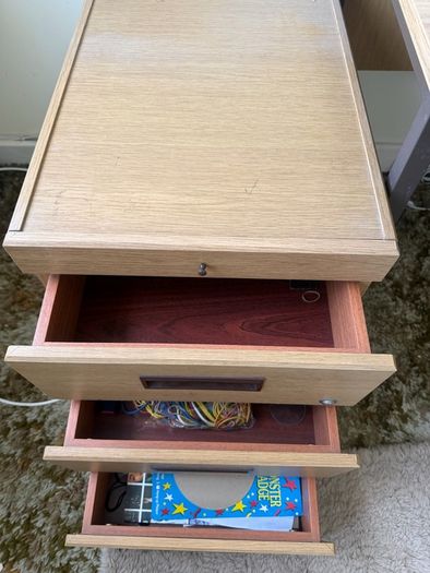 3-Drawer Cabinet & Matching Desk
