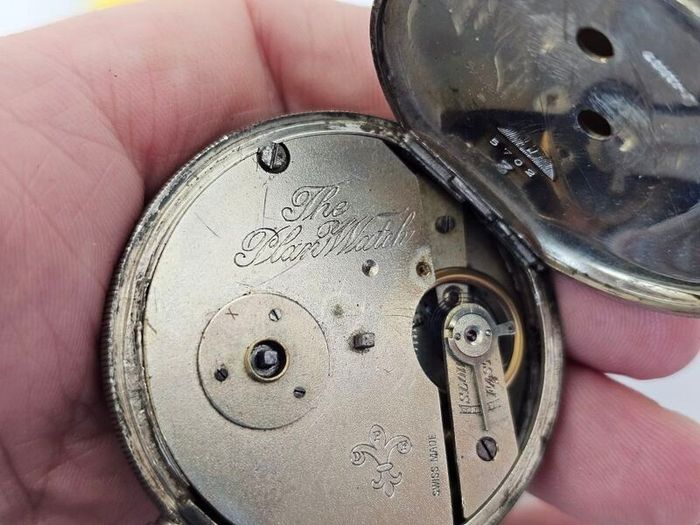 Early 1800s Antique Silver Swiss Made Pocket Watch Key watch