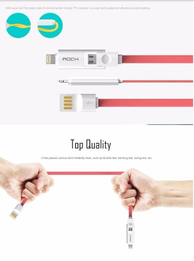 2 in 1 usb cable for iphone and samsung, htc Android phones . Iphone lightning cable