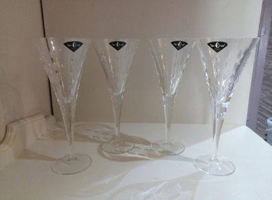 Crystal Martini / Cocktail Glasses x 4