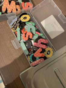 Fridge magnets letters big and small
