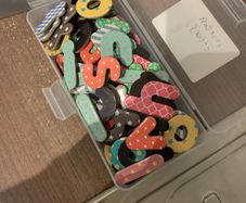 Fridge magnets letters big and small