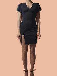 Elegant Black Mini Dress UK 14