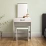 Dressing Table Isla 1 Drawer Mirror & Stool Bedroom Set Makeup Vanity Cosmetics Storage Desk Dresser Furniture White (FREE SHIPPING) Image 5