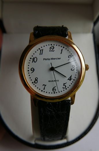 Philip Mercier Premier Collection 18k Gold Electroplated Mens Watch I 1205 - 4136