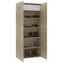 Shoe Cabinet Sonoma Oak 80x35.5x180 cm Chipboard Image 3