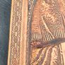 Vintage Hand Carved Greek Wooden Icon Image 8