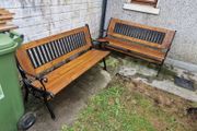 Cast iron garden bench x2