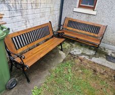 Cast iron garden bench x2