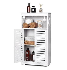 Bathroom Cabinet,Waterproof  Bathroom Floor Cabinet,Storage Cupboard Unit,White Bathroom Storage Organizer,Free Standing Cabinet,Compact Cabinet Store Bathroom Accessories