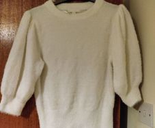 Cream fluffy top