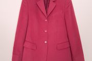 Delmod Vintage Raspberry Pink Red 100% Wool Structured Blazer Jacket 12UK/40EU