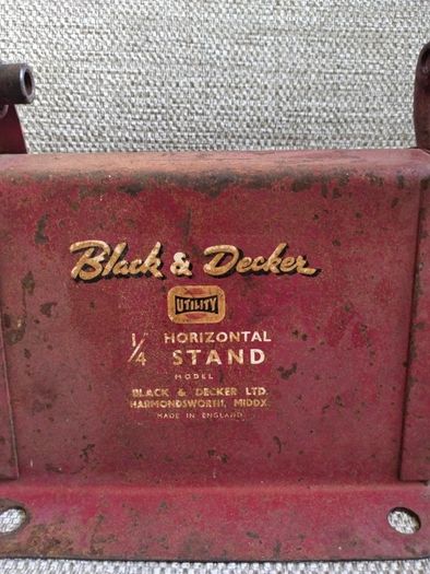 Vintage Tool Black & Decker 1/4" Horizontal Metal Drill Stand