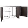 Triple Wheelie Bin Shed Brown 229x78x120 cm Poly Rattan Image 5