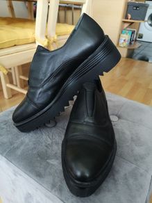 Cinders Leather Wedges Size Uk 6 ( Eu 39)