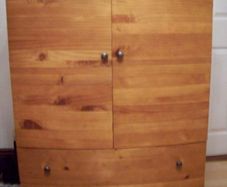 French oak vintage tv unit