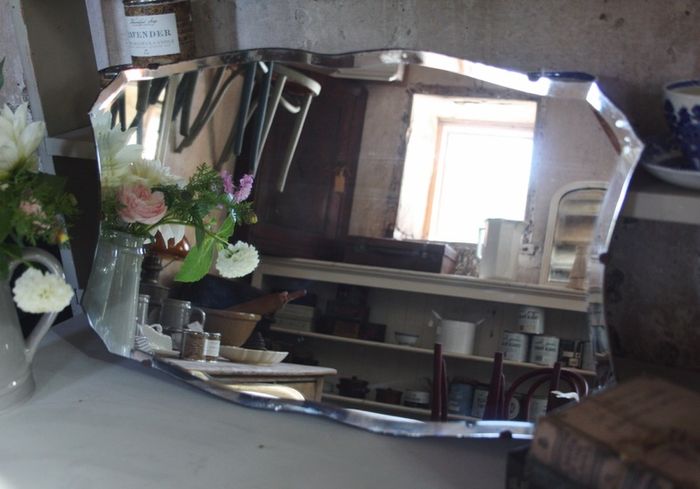 Antique Frameless Mirror