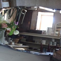 Antique Frameless Mirror