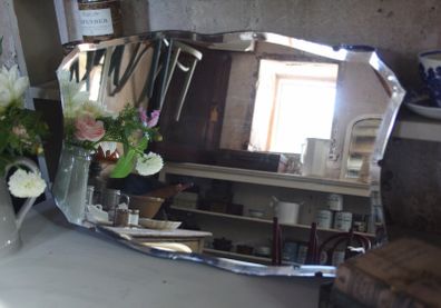 Antique Frameless Mirror