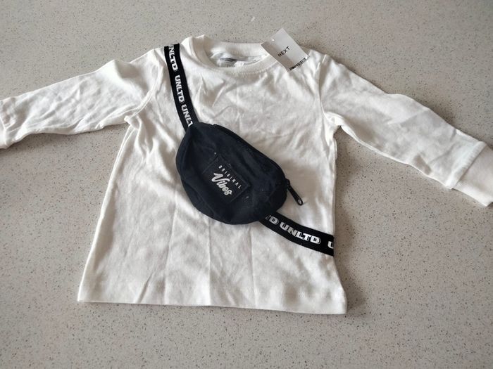 Next long sleeve top with attached bag - new with tags