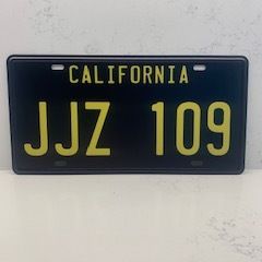 Bullit Steve McQueen Ford Mustang JJZ 109 Replica Movie License Plate