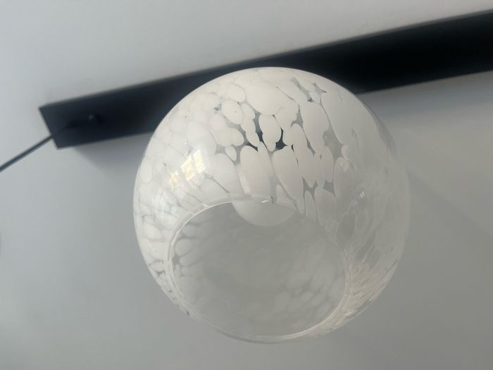 3 Pendant Shades - white glass