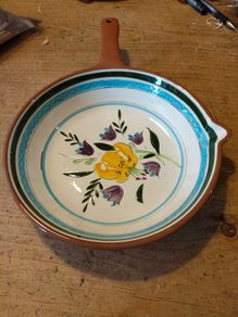 vintage Stangl Pottery skillet serving dish,  8 Open Skillet.
