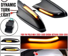LED Dynamic Rearview Turn Signal Mirror Indicator Blinker Light For VW Volkswagen Polo MK4 9N 2005-2009 For Skoda Octavia MK2 1Z 2004-2010