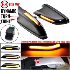 LED Dynamic Rearview Turn Signal Mirror Indicator Blinker Light For VW Volkswagen Polo MK4 9N 2005-2009 For Skoda Octavia MK2 1Z 2004-2010