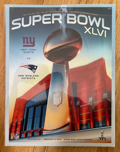 Very Rare 2012 NFL Super Bowl XLVI - New York Giants v New England Patriots Official Programme