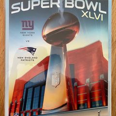 Very Rare 2012 NFL Super Bowl XLVI - New York Giants v New England Patriots Official Programme