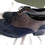 navy and grey brogues Image 4