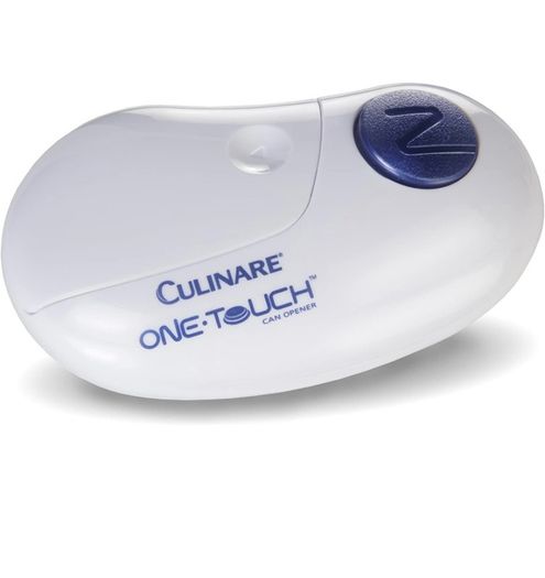 One Touch Electronic Tin Opener | White | Plastic/Stainless Steel | Automatic Can Opener | Battery Operated/Hands-Free Use/Magnetic Lid Removal (FREE POSTAGE)
