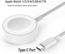 Magnetic USB-C Type C Charging Cable For Apple Watch 8 7 6 5 4 3 2 1 SE 44, 40mm
