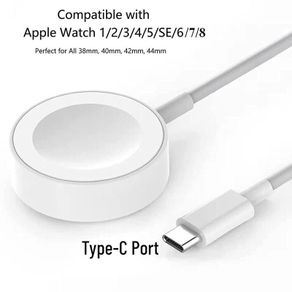 Magnetic USB-C Type C Charging Cable For Apple Watch 8 7 6 5 4 3 2 1 SE 44, 40mm