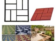 main image for ad DIY Plastic Path Maker Pavement Mold Garden Walk Manually Paving Cement Brick Stone Road Reusable Concrete Molds Brick Mold