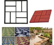 DIY Plastic Path Maker Pavement Mold Garden Walk Manually Paving Cement Brick Stone Road Reusable Concrete Molds Brick Mold