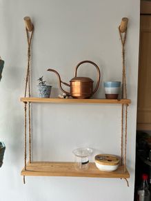 handmade hanging shelves
