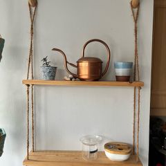 handmade hanging shelves