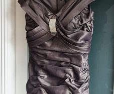 CACHET charcoal ruched bodycon Sz 10 - Rrp 179 (New)