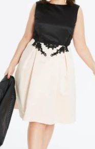 BNWT CAPSULE baby pink satin/black dress size 10