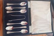 Set of 6 Tea Spoons and  matching Sugar Nips